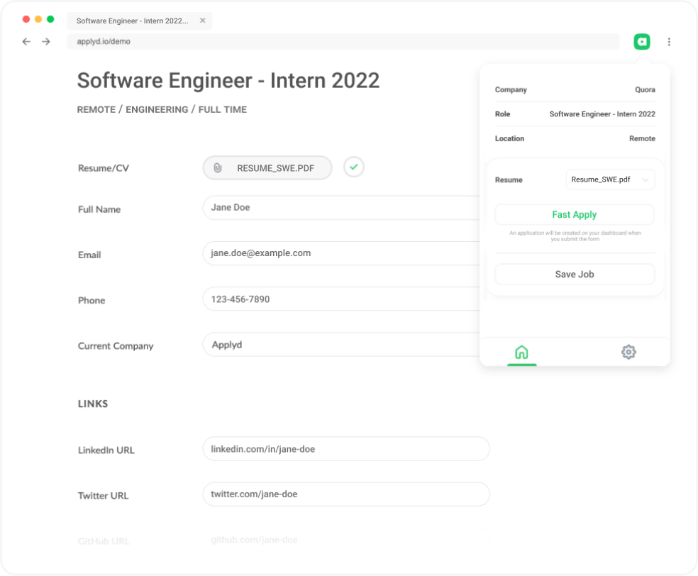 Applyd Browser Extension